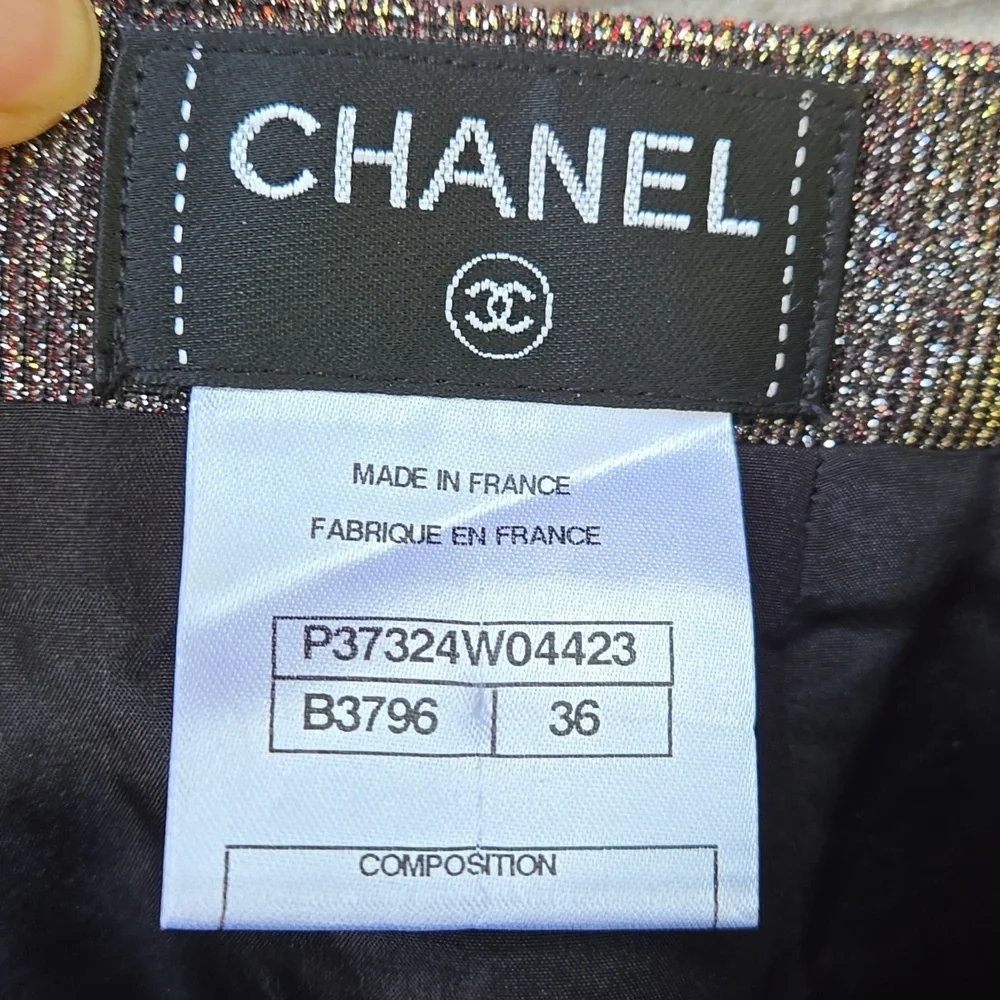 CHANEL Metallic Tweed 'Cruise 2010' Skirt New Without Tag